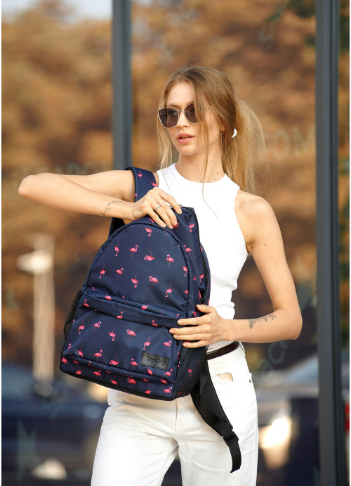 Женский рюкзак Sambag Brix PJT с принтом "Flamingo"