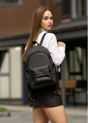 Купити жіночий міський рюкзак чорного кольору BKHa