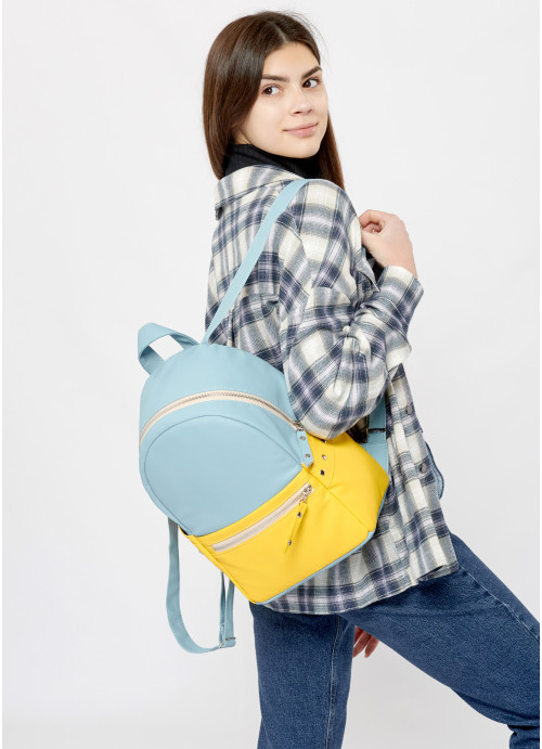 Женский рюкзак Sambag Dali BPSe голубой с желтым