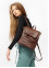 Женский рюкзак-сумка Sambag Loft стеганый шоколадный