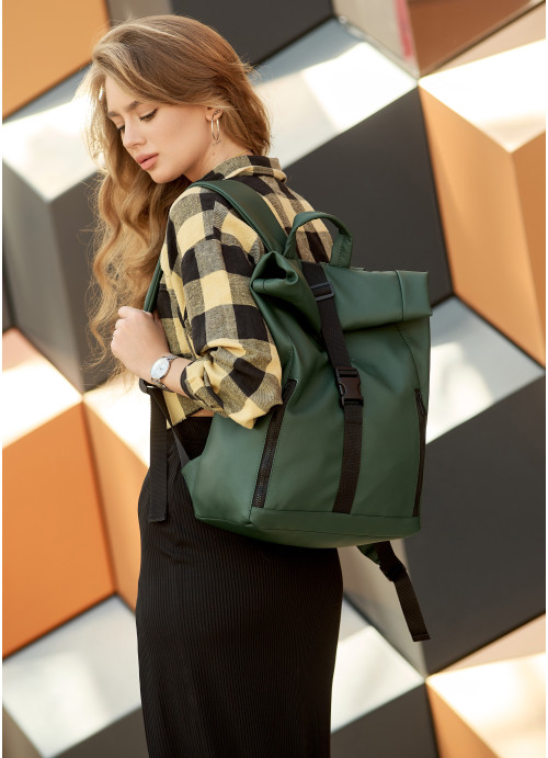 Жіночий рюкзак Sambag RollTop One зелений