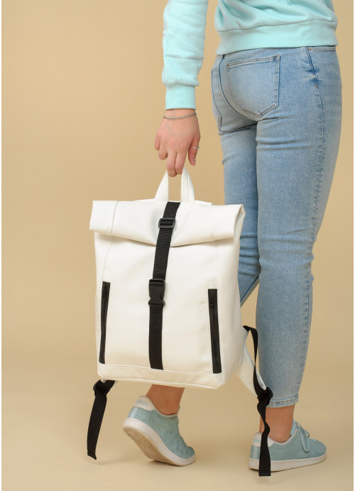 Жіночий рюкзак Sambag RollTop One білий