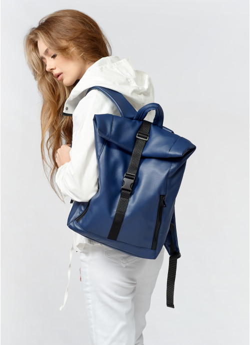 Жіночий рюкзак для ноутбука Roll Top One синій