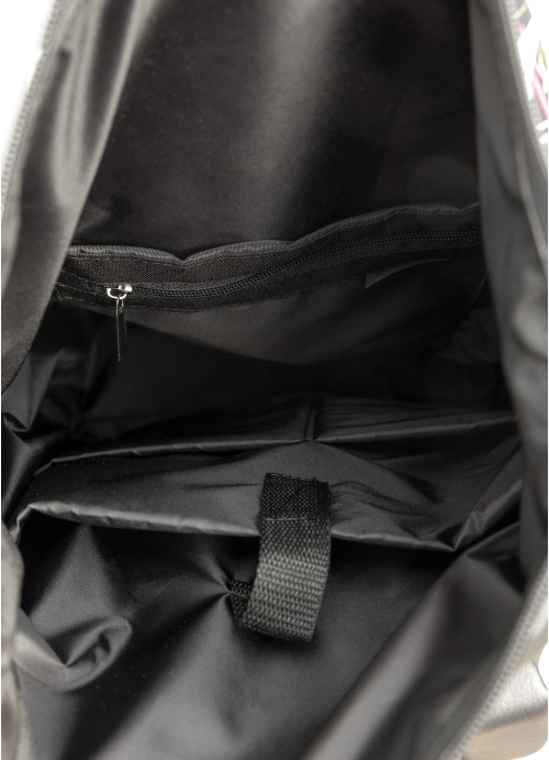 Женский рюкзак Sambag RollTop One черный с принтом "ABSTRACT"