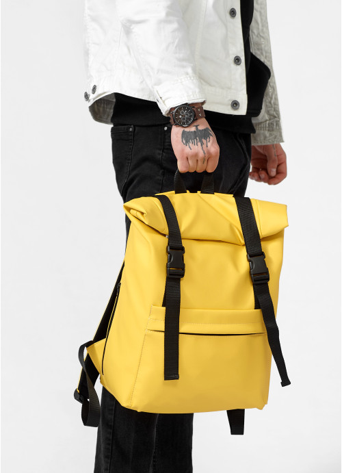 Чоловічий рюкзак ролл Sambag  RollTop Milton жовтий