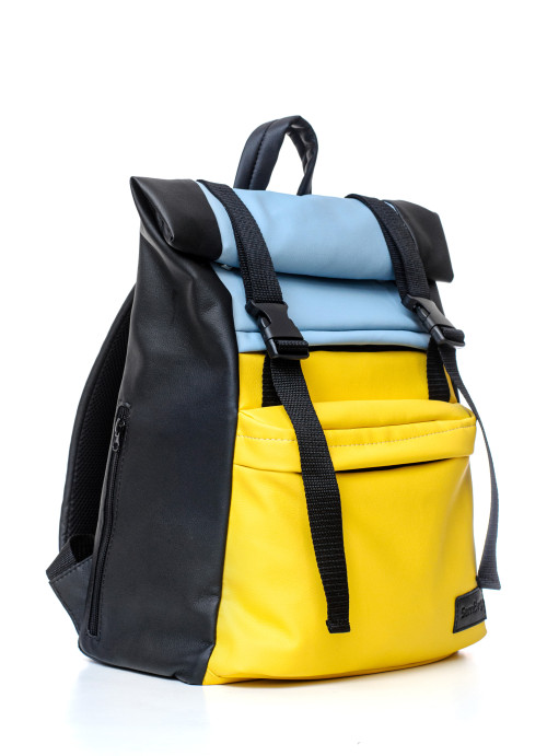 Рюкзак ролл Sambag RollTop LTH блакитний з жовтим 
