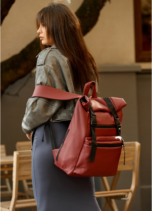 Жіночий рюкзак Roll кольору бордо