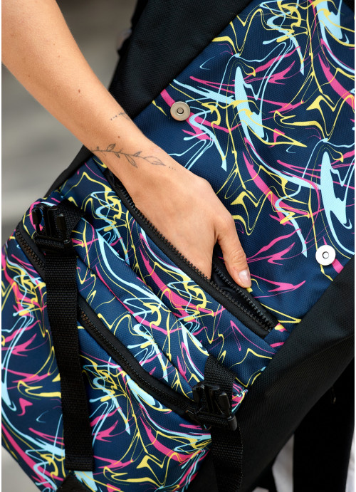 Женский тканевый рюкзак Sambag RollTop ZARD с принтом "ABSTRACT"