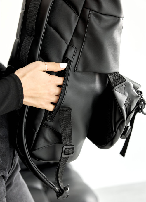 Жіночий рюкзак ролл Sambag  RollTop KZN чорний 