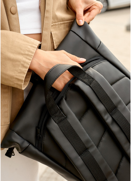 Женский рюкзак ролл Sambag  RollTop X черно-серый