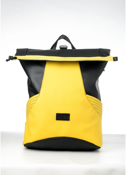 Рюкзак ролл Sambag RollTop X Чорний з жовтим