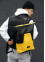 Чоловічий рюкзак ролл Sambag RollTop X Чорний з жовтим