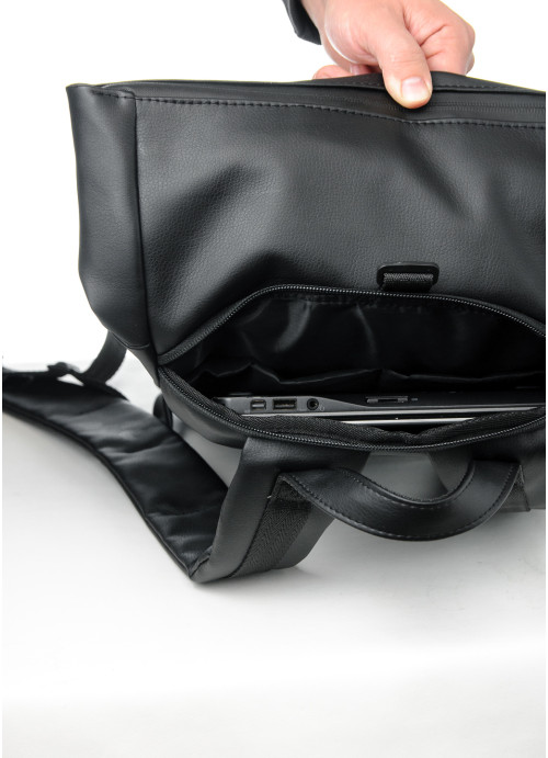 Рюкзак ролл Sambag RollTop MQN чорний з битим сріблом