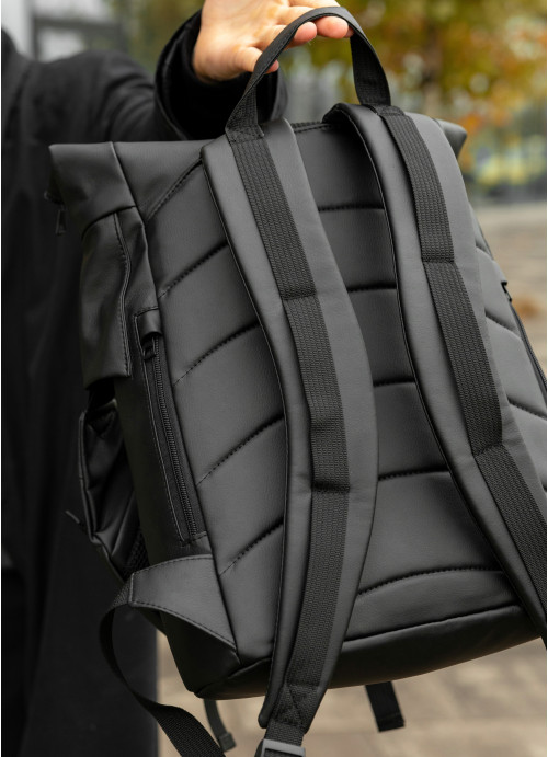 Чоловічий рюкзак рол Sambag RollTop Double чорний 