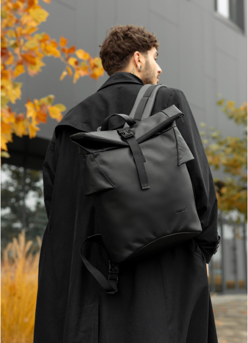 Чоловічий рюкзак рол Sambag RollTop Double чорний 