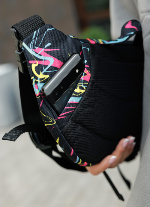 Жіночий рюкзак ролл Sambag  RollTop Double принт "ABSTRACT"