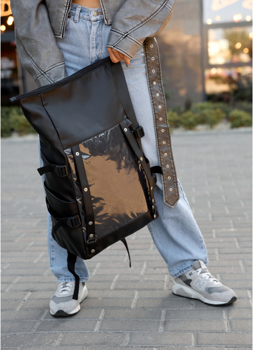 Жіночий рюкзак Sambag RollTop Hacking чорний