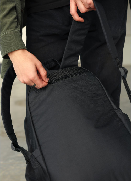 Рюкзак мужской Sambag Zard LRT черный тканевый с принтом "ABSTRACT"