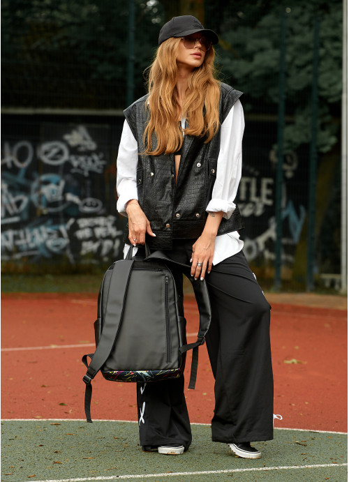 Чорний жіночий рюкзак Zard LRT з принтом Abstract