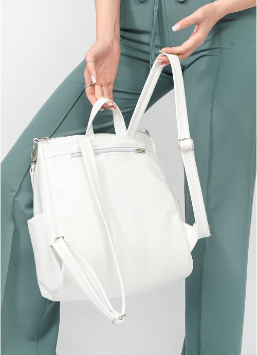 Женский рюкзак-сумка Sambag Trinity белый
