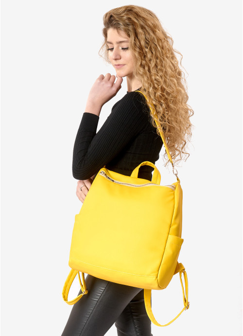 Жіночий рюкзак-сумка Sambag Trinity жовтий
