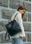 Женский рюкзак-сумка Sambag Trinity строченный black