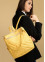 Женский рюкзак-сумка Sambag Trinity строченный желтый