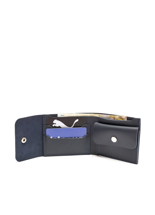Шкіряний гаманець Sambag SSH темно-синій