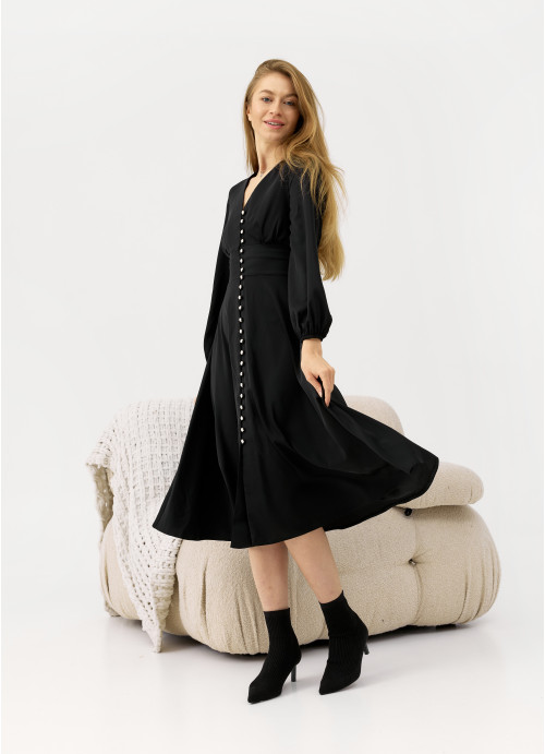 Сукня класична міді чорного кольору