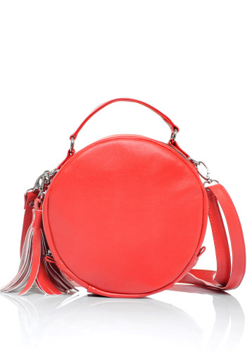 Женская круглая сумка Sambag Bale  красная