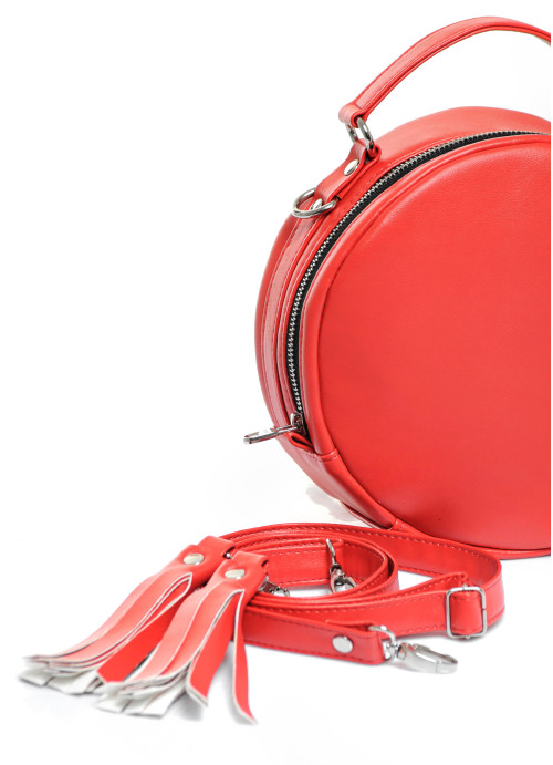 Жіноча кругла сумка Sambag Bale  червона