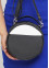 Женская круглая сумка Sambag Bale  черная с белым