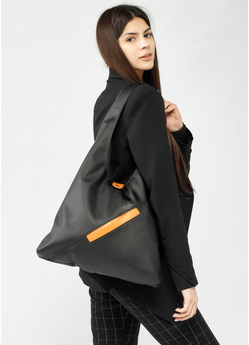 Жіноча сумочка Sambag HOBO M чорна