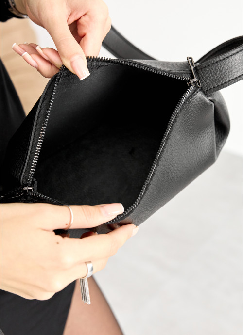 Жіноча сумка Leoma Strip чорна