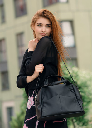 Женская спортивная сумка Sambag Vogue BQS черная