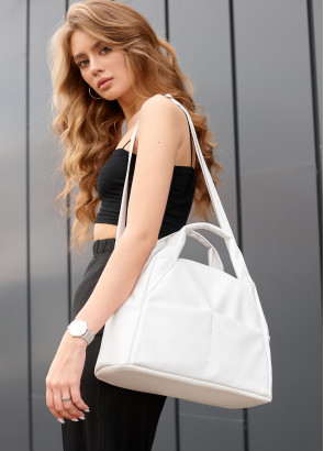 Женская спортивная сумка Sambag Vogue BQS белая