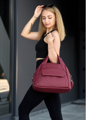 Жіноча спортивна сумка Sambag Vogue BKS бордо