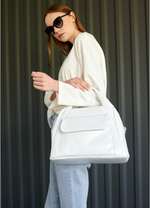 Жіноча спортивна сумка Sambag Vogue BKS біла