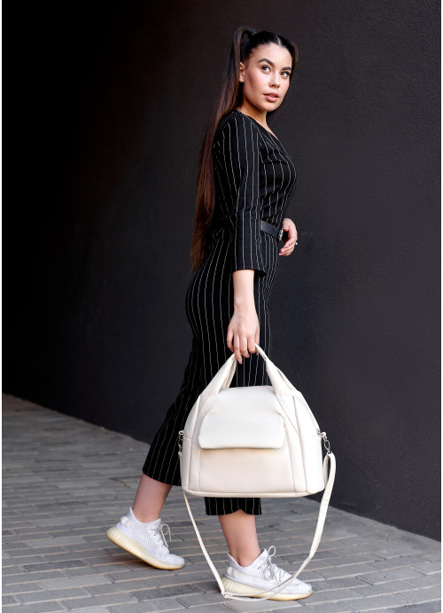 Жіноча спортивна сумка Sambag Vogue BKS молочна 