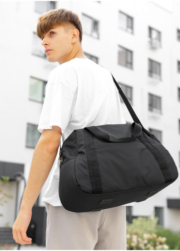 Чоловіча спортивна сумка Sambag Vogue LQH чорна тканева