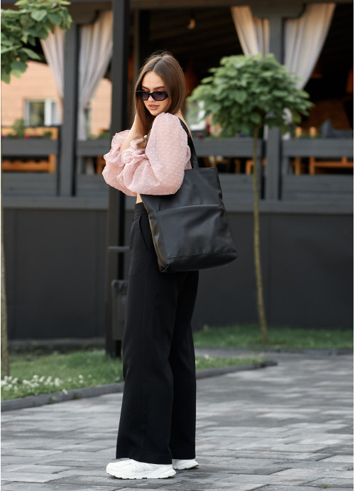 Жіноча сумка-шопер Sambag Shopper чорна 