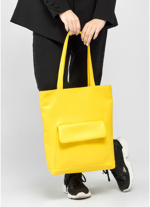 Женская сумка Sambag Shopper желтая