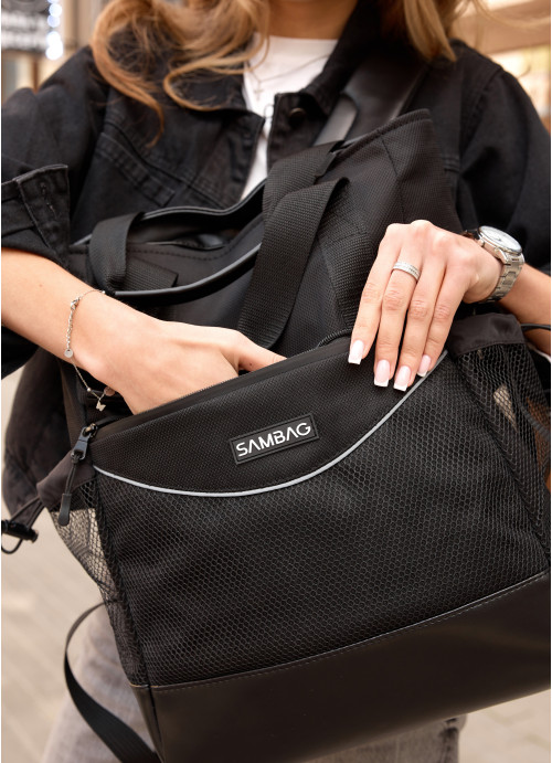 Жіноча сумка-рюкзак Sambag Shopper чорний оксфорд