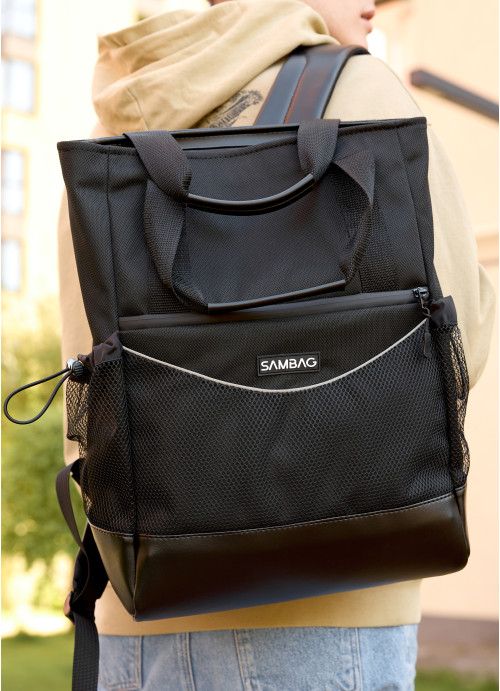 Чоловіча сумка-рюкзак Sambag Shopper чорна