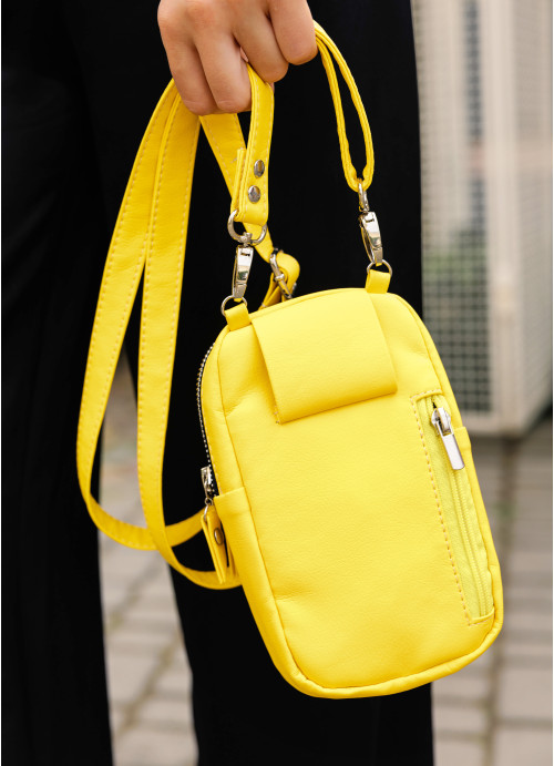 Жіноча сумка для телефона жовта